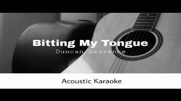 Karaoke Bitting my tongue Duncan Laurence