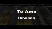 Karaoke Te amo - Rihanna