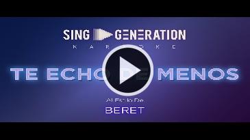 Karaoke Te echo de menos Beret